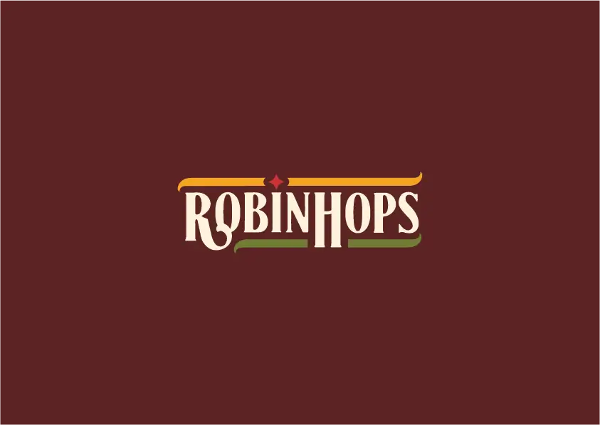 Robinhops logotype dark background